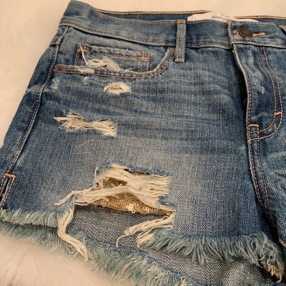 Rare Abercrombie & Fitch gold sequin pocket size 2 - Picture 3 of 8